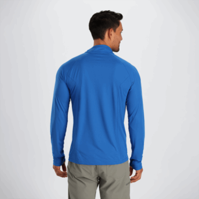 Outdoor UK Men's Echo Quarter Zip Classic Blue
