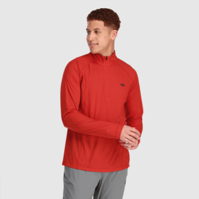 Outdoor UK Men's Echo Quarter Zip Cranberry