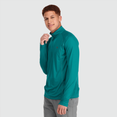 Outdoor UK Men's Echo Quarter Zip Deep Lake