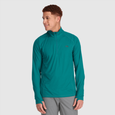 Outdoor UK Men's Echo Quarter Zip Deep Lake