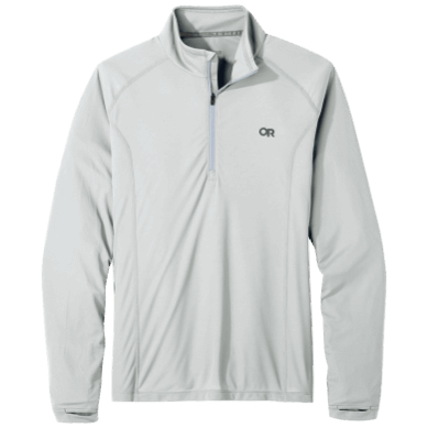Outdoor UK Men's Echo Quarter Zip Pebble