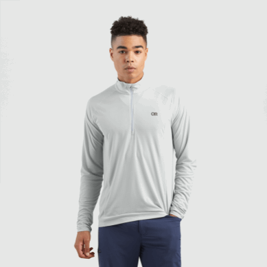 Outdoor UK Men's Echo Quarter Zip Pebble