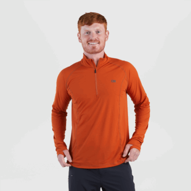 Outdoor UK Men's Echo Quarter Zip Redrock