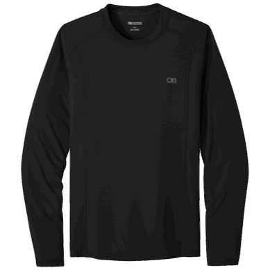 Outdoor UK Men's Echo Long Sleeve Tee Black