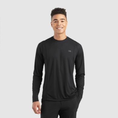 Outdoor UK Men's Echo Long Sleeve Tee Black