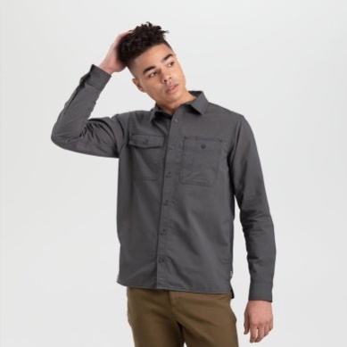 Outdoor UK Men's Chehalis L/S Work Shirt Storm