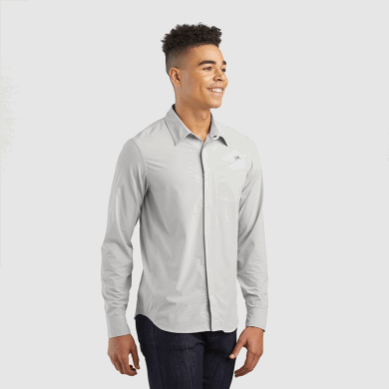 Outdoor UK Men's Astroman L/S Sun Shirt Pebble