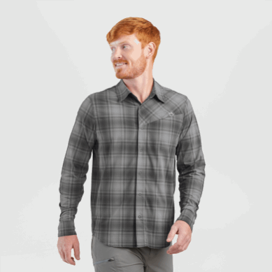 Outdoor UK Men's Astroman L/S Sun Shirt Storm Plaid