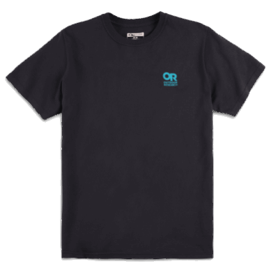 Outdoor UK Lockup Chest Logo T-Shirt Black/Deep Lake