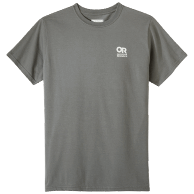 Outdoor UK Lockup Chest Logo T-Shirt Charcoal/White