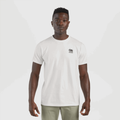 Outdoor UK Lockup Chest Logo T-Shirt White/Black