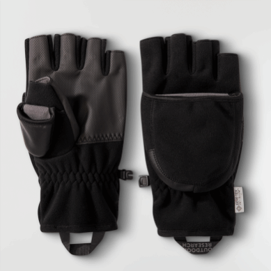 Outdoor UK Gripper Plus Convertible Mitts Black