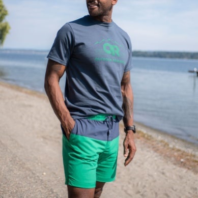 Outdoor UK Men's Zendo Multi Shorts Sprout/Naval Blue