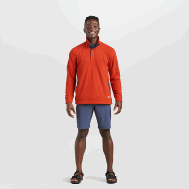 Outdoor UK Men's Trail Mix Snap Pullover Ii Redrock