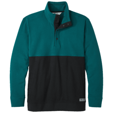 Outdoor UK Men's Trail Mix Snap Pullover Ii Treeline/Black