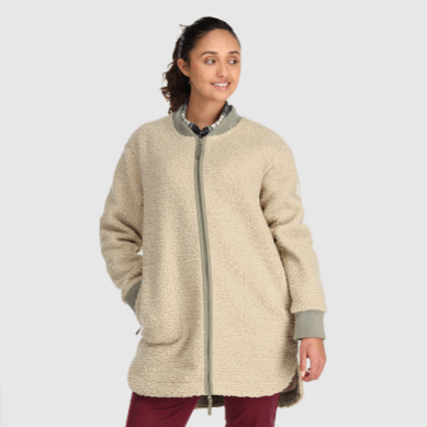 Outdoor UK Women's Juneau Sherpa Fleece Coat Fog