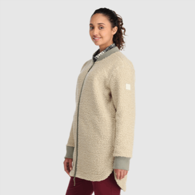 Outdoor UK Women's Juneau Sherpa Fleece Coat Fog