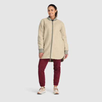 Outdoor UK Women's Juneau Sherpa Fleece Coat Fog