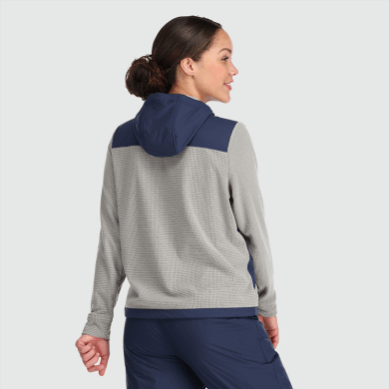 Outdoor UK Women's Trail Mix Pullover Hoodie Ash/Naval Blue
