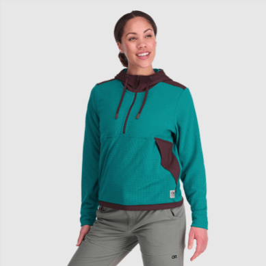Outdoor UK Women's Trail Mix Pullover Hoodie Deep Lake/Elk