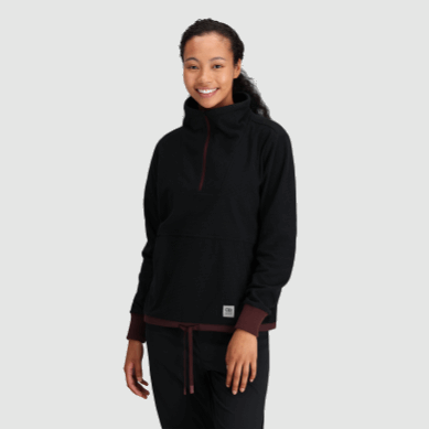 Outdoor UK Women's Trail Mix Quarter Zip Pullover Black/Elk