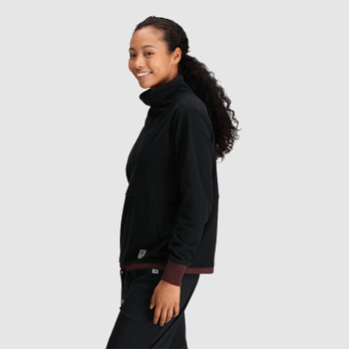 Outdoor UK Women's Trail Mix Quarter Zip Pullover Black/Elk