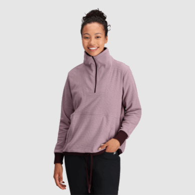 Outdoor UK Women's Trail Mix Quarter Zip Pullover Moth