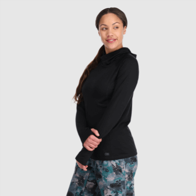 Outdoor UK Women's Alpine Onset Merino 150 Hoodie Black