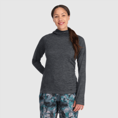 Outdoor UK Women's Alpine Onset Merino 150 Hoodie Charcoal Heather
