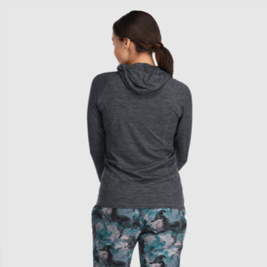 Outdoor UK Women's Alpine Onset Merino 150 Hoodie Charcoal Heather