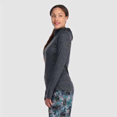 Outdoor UK Women's Alpine Onset Merino 150 Hoodie Charcoal Heather