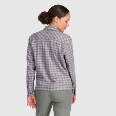 Outdoor UK Women's Feedback Flannel Shirt Light Ash Plaid