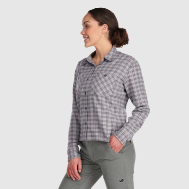 Outdoor UK Women's Feedback Flannel Shirt Light Ash Plaid
