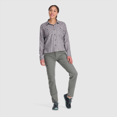 Outdoor UK Women's Feedback Flannel Shirt Light Ash Plaid