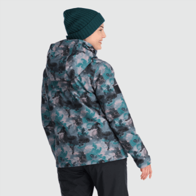 Outdoor UK Women's Snowcrew Reveler Jacket Nimbus Watercolor
