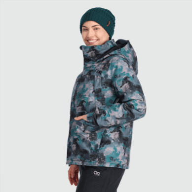 Outdoor UK Women's Snowcrew Reveler Jacket Nimbus Watercolor