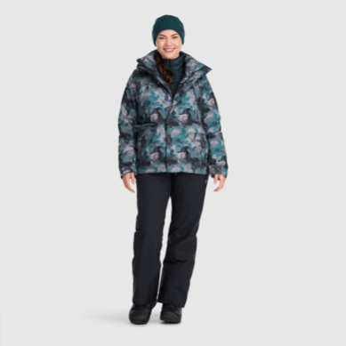 Outdoor UK Women's Snowcrew Reveler Jacket Nimbus Watercolor