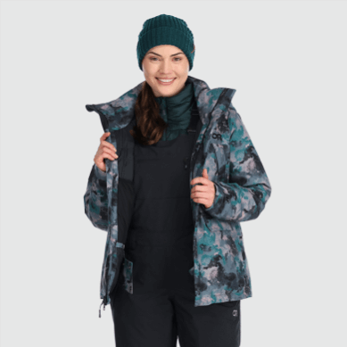 Outdoor UK Women's Snowcrew Reveler Jacket Nimbus Watercolor