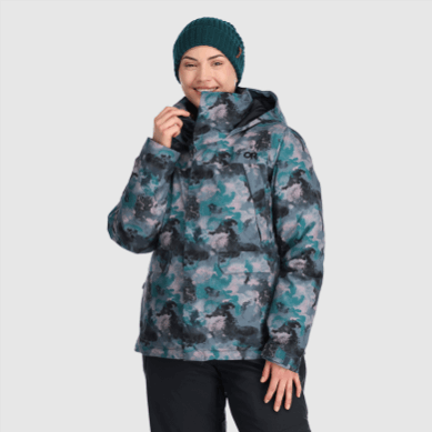 Outdoor UK Women's Snowcrew Reveler Jacket Nimbus Watercolor