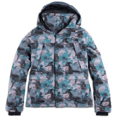 Outdoor UK Women's Snowcrew Reveler Jacket Nimbus Watercolor