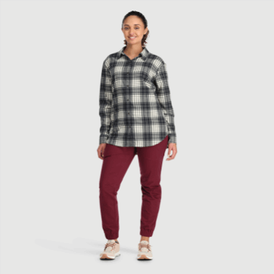 Outdoor UK Women's Kulshan Flannel Shirt Sand Plaid