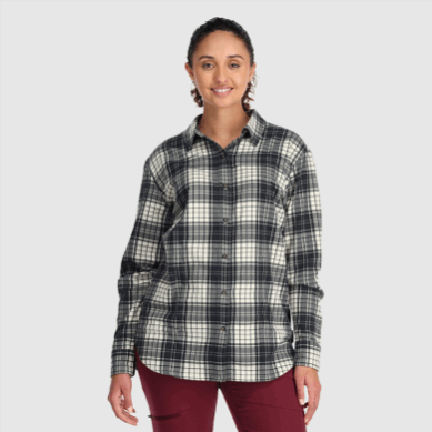 Outdoor UK Women's Kulshan Flannel Shirt Sand Plaid