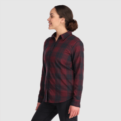 Outdoor UK Women's Kulshan Flannel Shirt Kalamata Plaid