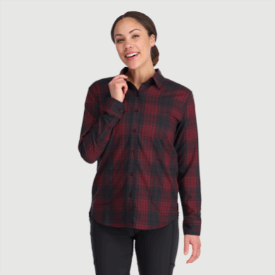 Outdoor UK Women's Kulshan Flannel Shirt Kalamata Plaid