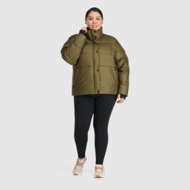 Outdoor UK Women's Coldfront Down Jacket-Plus Loden