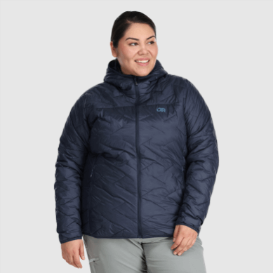 Outdoor UK Women's Superstrand Lt Hoodie-Plus Naval Blue