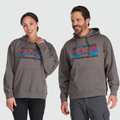 Outdoor UK Or Advocate Stripe Hoodie Charcoal