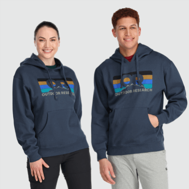 Outdoor UK Or Advocate Stripe Hoodie Naval Blue