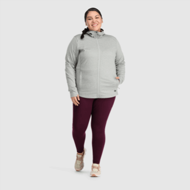 Outdoor UK Women's Melody Full Zip Hoodie-Plus Light Pewter Heather