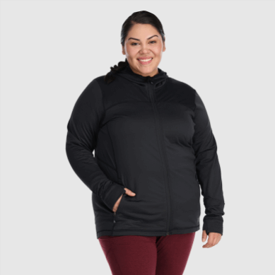 Outdoor UK Women's Vigor Full Zip Hoodie-Plus Black